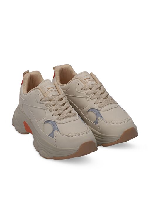 Slazenger ZUSA Kadın Sneaker Ayakkabı Bej / Kahve - Görsel 3