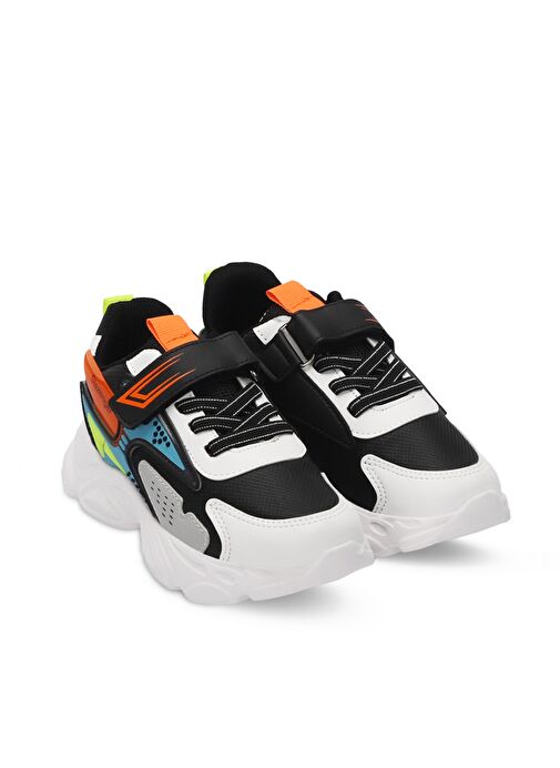 Slazenger NABIL Unisex Çocuk Sneaker Ayakkabı Siyah / Beyaz - Görsel 3