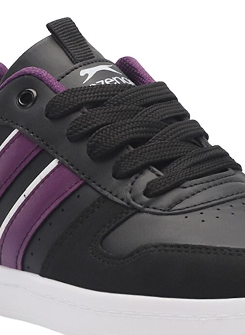 Slazenger IDENTY Kadın Sneaker Ayakkabı Siyah / Mor - Görsel 5