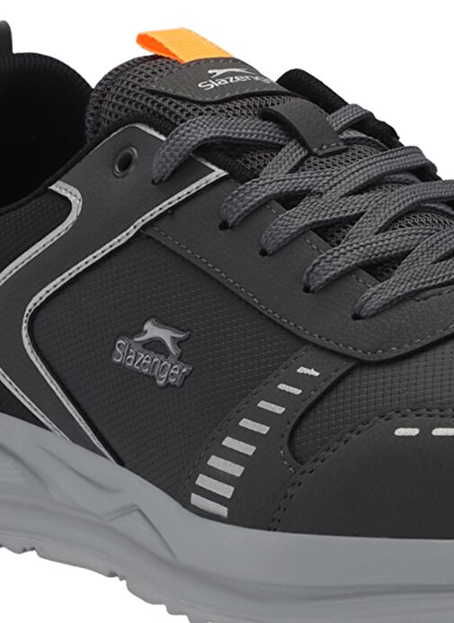 Slazenger GOLDEN I Büyük Beden Erkek Sneaker Ayakkabı Koyu Gri - Görsel 5