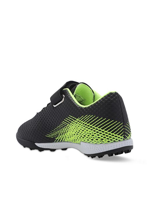 Slazenger CULTURAL Unisex Çocuk Futbol Ayakkabı Siyah / Yeşil - Görsel 4