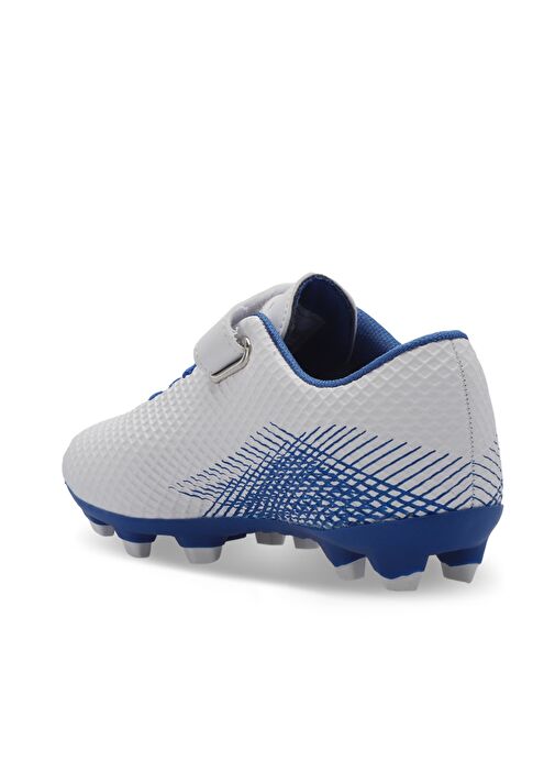 Slazenger CULTURAL Unisex Çocuk Futbol Ayakkabı Beyaz / Saks Mavi - Görsel 4