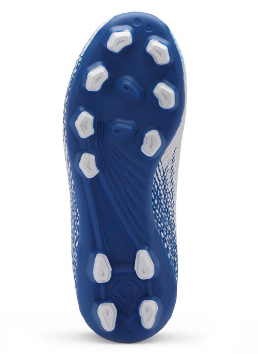 Slazenger CULTURAL Unisex Çocuk Futbol Ayakkabı Beyaz / Saks Mavi - Görsel 8