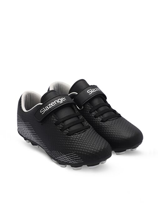 Slazenger CULTURAL Unisex Çocuk Futbol Ayakkabı Siyah / Gri - Görsel 3