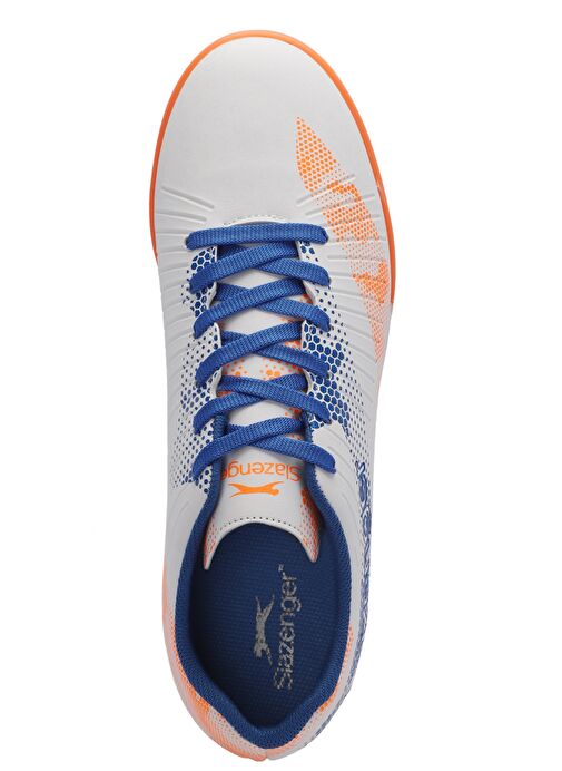 Slazenger CYPRUS Erkek Çocuk Futbol Ayakkabı Beyaz / Saks Mavi - Görsel 6