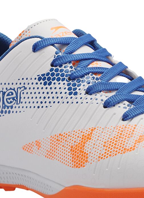 Slazenger CYPRUS Erkek Futbol Ayakkabı Beyaz / Saks Mavi - Görsel 5