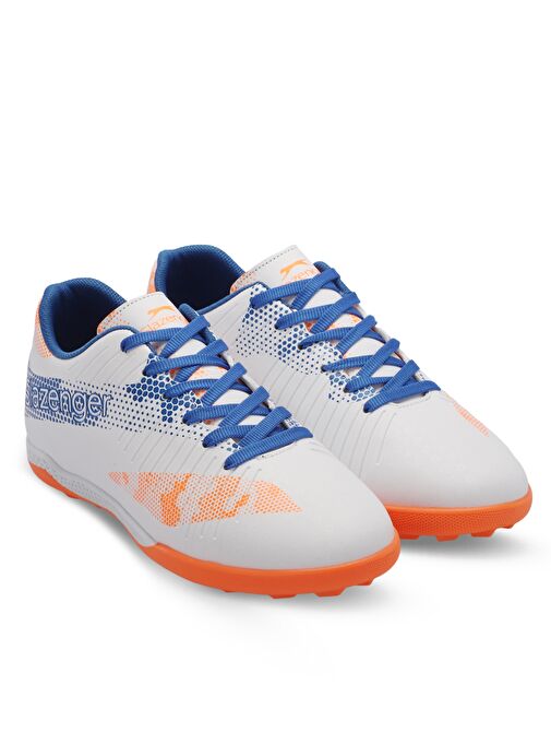 Slazenger CYPRUS Erkek Futbol Ayakkabı Beyaz / Saks Mavi - Görsel 3