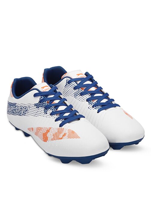 Slazenger CYPRUS Erkek Futbol Ayakkabı Beyaz / Saks Mavi - Görsel 3