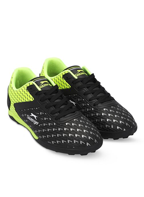 Slazenger CYCLE I Erkek Futbol Ayakkabı Siyah / Yeşil - Görsel 3