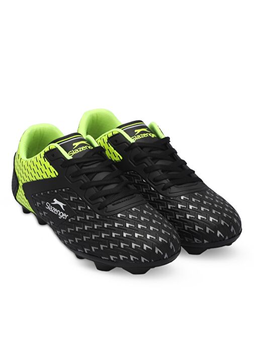 Slazenger CYCLE I Erkek Futbol Ayakkabı Siyah / Yeşil - Görsel 3