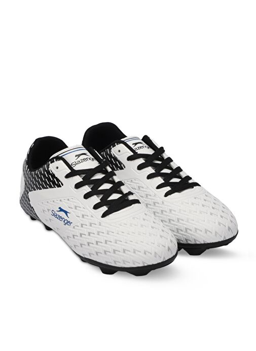 Slazenger CYCLE I KRP Unisex Çocuk Futbol Ayakkabı Beyaz / Siyah - Görsel 3