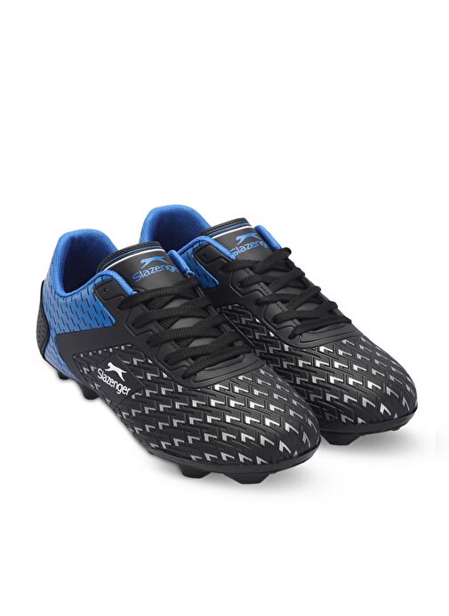Slazenger CYCLE I KRP Unisex Çocuk Futbol Ayakkabı Siyah / Mavi - Görsel 3