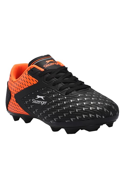 Slazenger CYCLE I KRP Unisex Çocuk Futbol Ayakkabı Siyah / Turuncu - Görsel 5