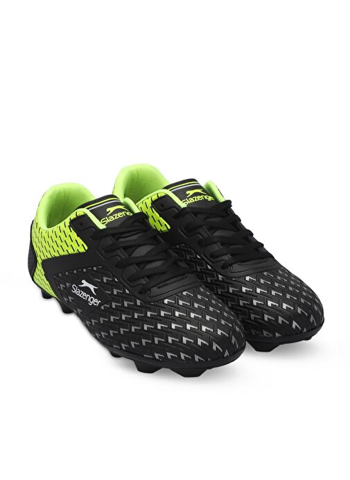 Slazenger CYCLE I KRP Unisex Çocuk Futbol Ayakkabı Siyah / Yeşil - Görsel 3