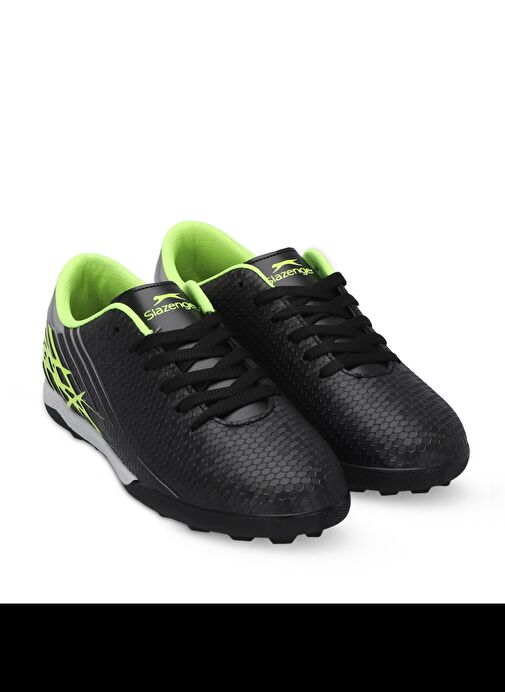 Slazenger CARLO I Unisex Çocuk Futbol Ayakkabı Siyah / Yeşil - Görsel 3