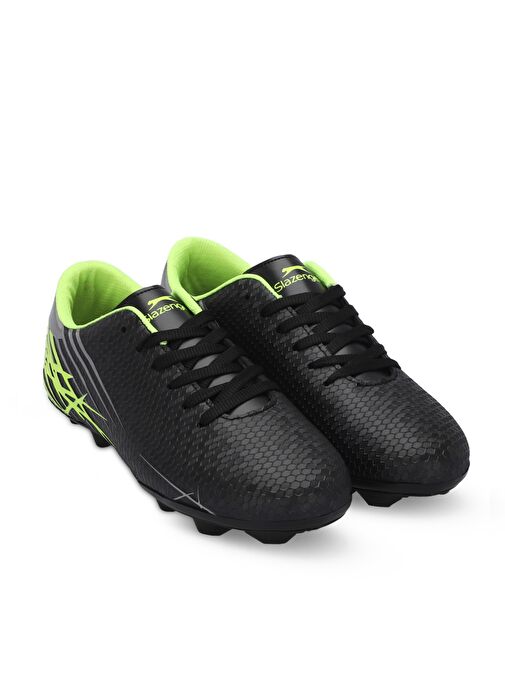 Slazenger CARLO I Unisex Çocuk Futbol Ayakkabı Siyah / Yeşil - Görsel 2