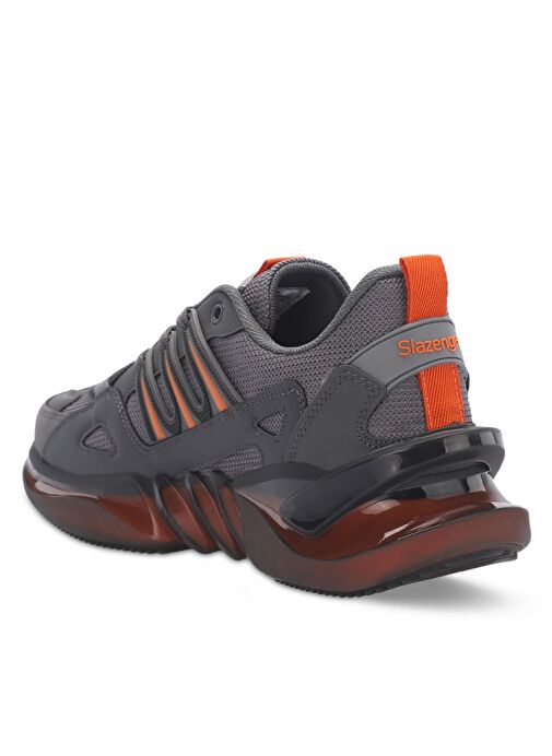 Slazenger ZALAR Erkek Sneaker Ayakkabı Koyu Gri / Turuncu - Görsel 4