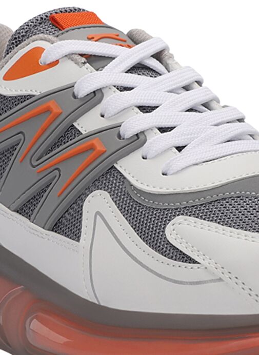 Slazenger ZIGOR Erkek Sneaker Ayakkabı Gri / Turuncu - Görsel 5