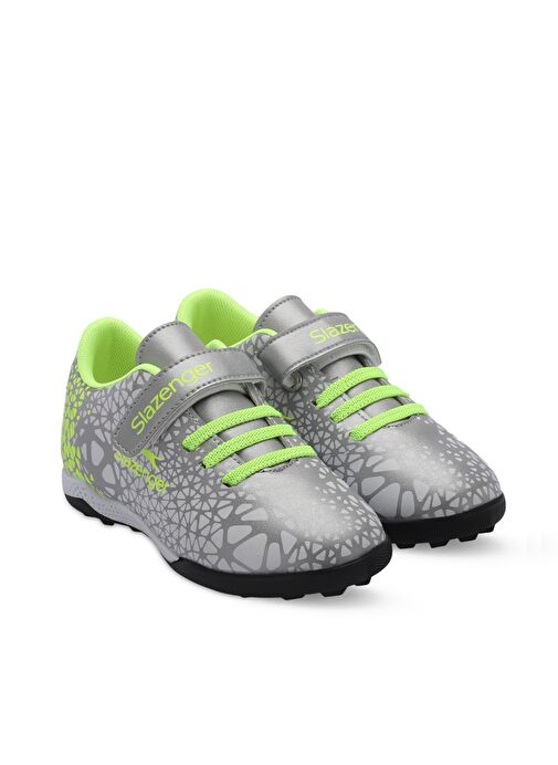Slazenger CRYSTAL Unisex Çocuk Futbol Ayakkabı Gri - Görsel 3