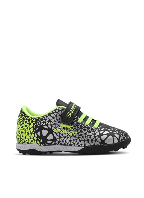 Slazenger CRYSTAL Unisex Çocuk Futbol Ayakkabı Siyah / Yeşil - Görsel 2