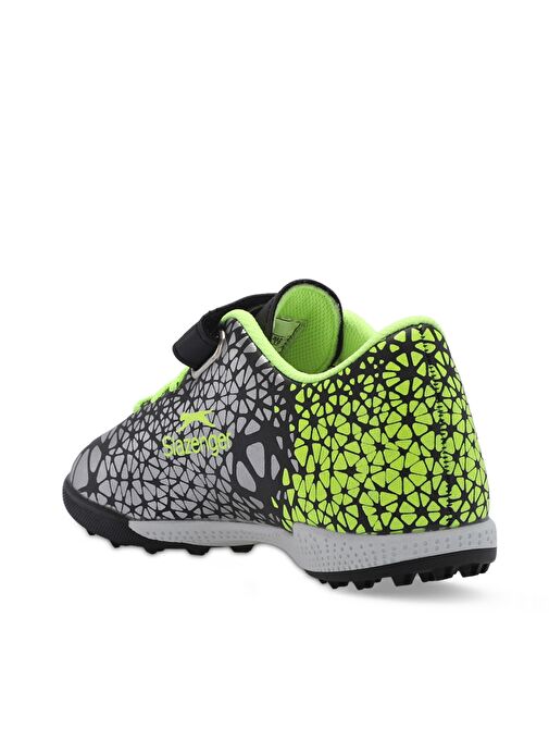 Slazenger CRYSTAL Unisex Çocuk Futbol Ayakkabı Siyah / Yeşil - Görsel 4