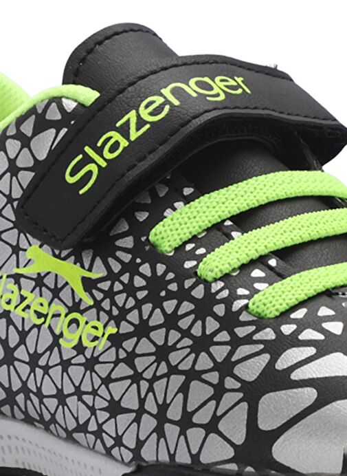 Slazenger CRYSTAL Unisex Çocuk Futbol Ayakkabı Siyah / Yeşil - Görsel 5