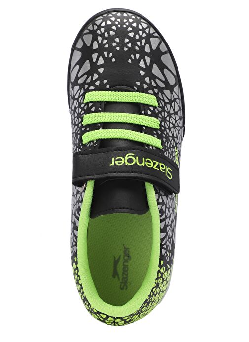 Slazenger CRYSTAL Unisex Çocuk Futbol Ayakkabı Siyah / Yeşil - Görsel 6