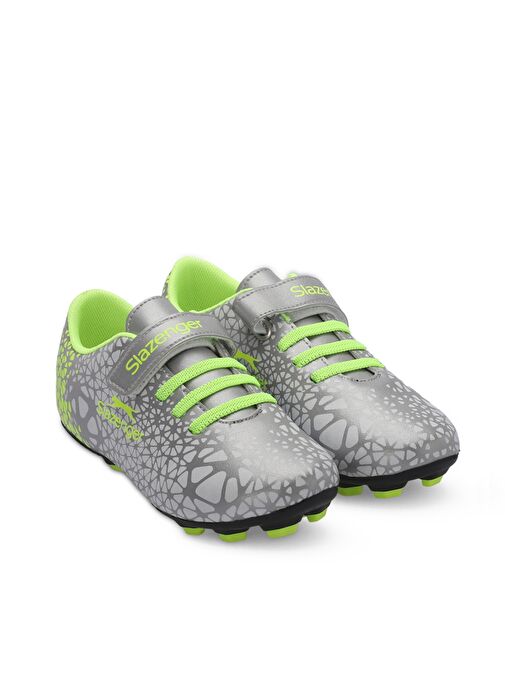 Slazenger CRYSTAL Unisex Çocuk Futbol Ayakkabı Gri - Görsel 3