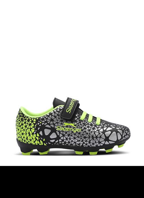 Slazenger CRYSTAL Unisex Çocuk Futbol Ayakkabı Siyah / Yeşil - Görsel 2