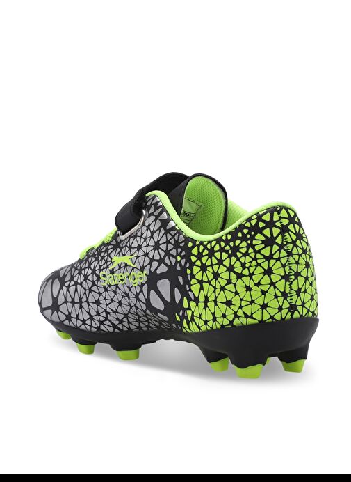 Slazenger CRYSTAL Unisex Çocuk Futbol Ayakkabı Siyah / Yeşil - Görsel 4