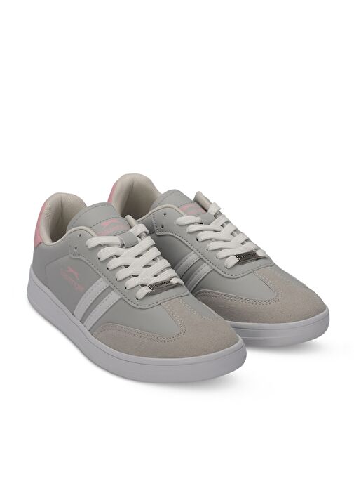 Slazenger POUND I Kadın Sneaker Ayakkabı Gri / Pembe - Görsel 3