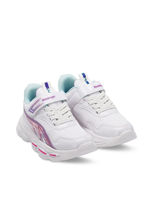 Slazenger NOELA Kız Çocuk Sneaker Ayakkabı Beyaz / Fuşya - Görsel 3