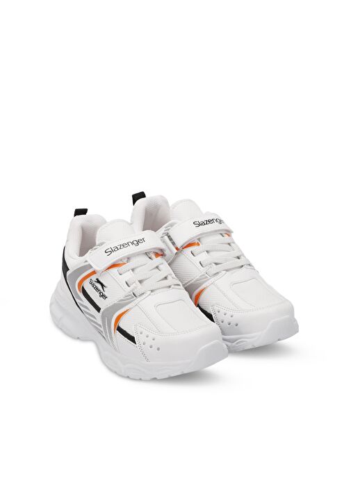 Slazenger KENDALL Unisex Çocuk Sneaker Ayakkabı Beyaz / Turuncu - Görsel 3