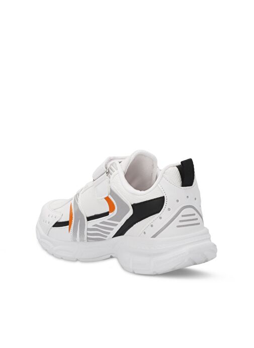 Slazenger KENDALL Unisex Çocuk Sneaker Ayakkabı Beyaz / Turuncu - Görsel 4