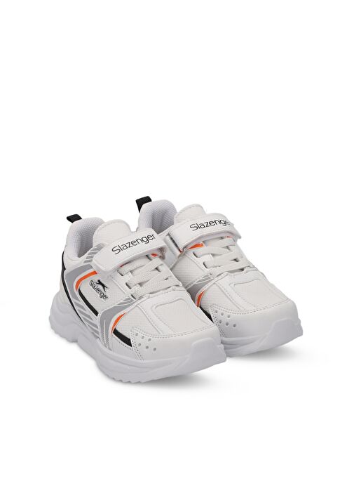 Slazenger KENDALL Unisex Çocuk Sneaker Ayakkabı Beyaz / Turuncu - Görsel 3