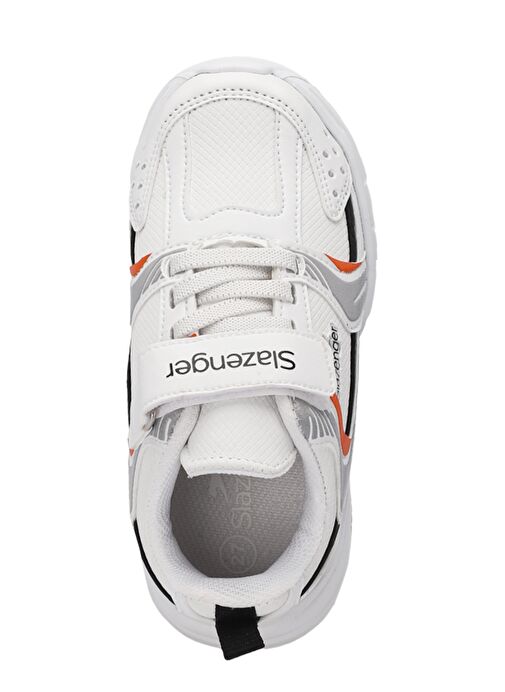 Slazenger KENDALL Unisex Çocuk Sneaker Ayakkabı Beyaz / Turuncu - Görsel 6