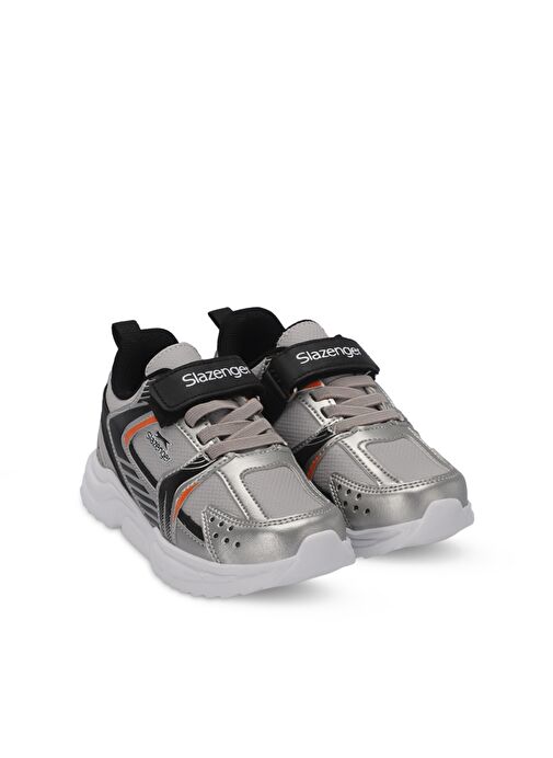 Slazenger KENDALL Unisex Çocuk Sneaker Ayakkabı Gri / Siyah - Görsel 4