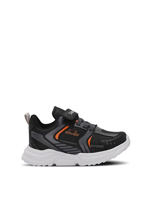 Slazenger KENDALL Unisex Çocuk Sneaker Ayakkabı Siyah / Koyu Gri - Görsel 2
