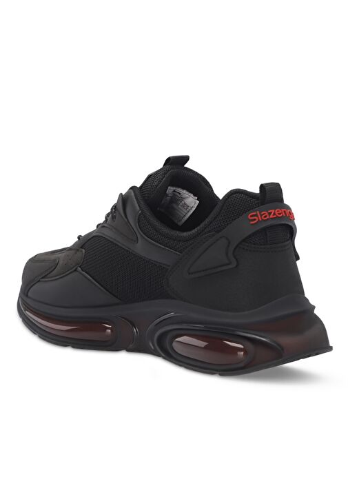 Slazenger GRANT IN Erkek Koşu &amp; Yürüyüş Ayakkabı Siyah / Kırmızı - Görsel 4