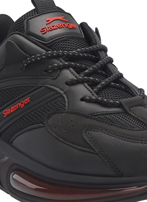 Slazenger GRANT IN Erkek Koşu & Yürüyüş Ayakkabı Siyah / Kırmızı - Görsel 5