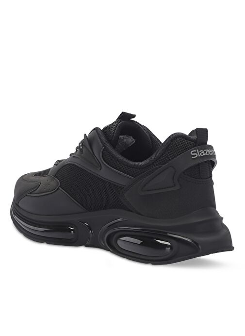 Slazenger GRANT IN Erkek Koşu &amp; Yürüyüş Ayakkabı Siyah / Koyu Gri - Görsel 4