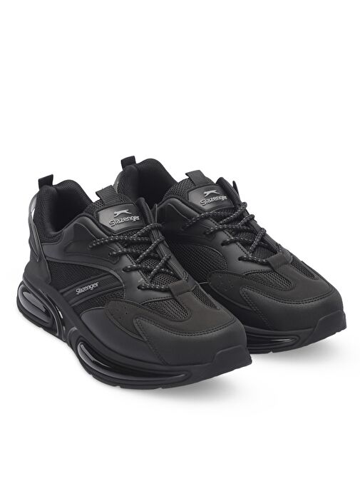 Slazenger GRANT IN Erkek Koşu &amp; Yürüyüş Ayakkabı Siyah / Koyu Gri - Görsel 3