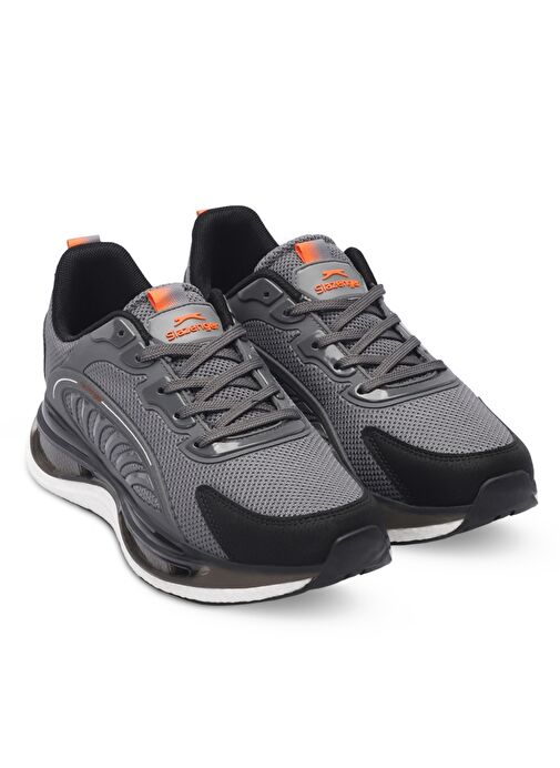 Slazenger ZEUS Erkek Sneaker Ayakkabı Koyu Gri / Turuncu - Görsel 3