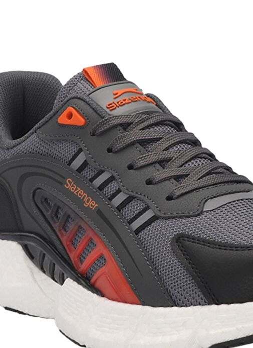 Slazenger ZIPLINE Erkek Sneaker Ayakkabı Koyu Gri / Turuncu - Görsel 5
