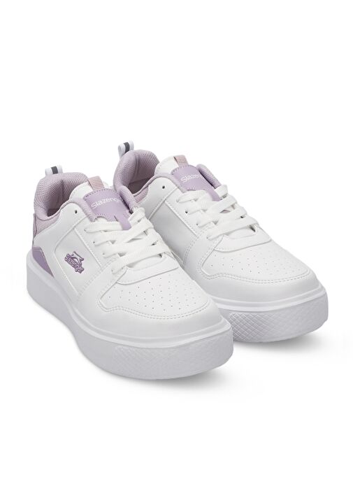 Slazenger LONDON I Kadın Sneaker Ayakkabı Beyaz / Lila - Görsel 3