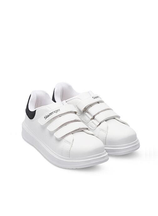 Slazenger LOVE I Unisex Çocuk Sneaker Ayakkabı Beyaz / Siyah - Görsel 3
