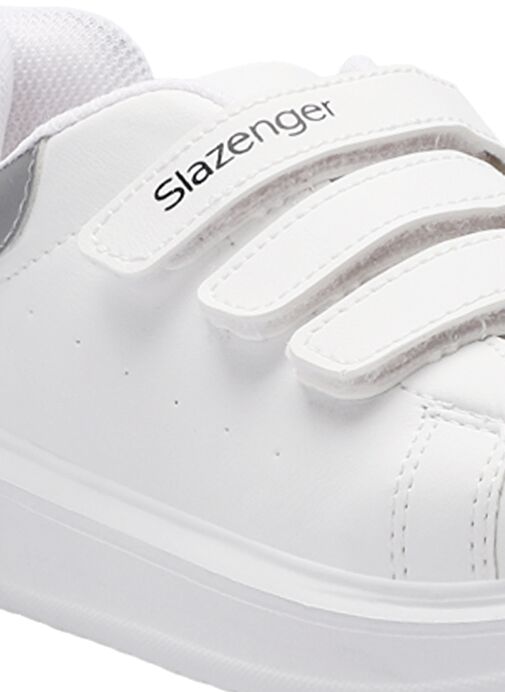 Slazenger LOVE I Unisex Çocuk Sneaker Ayakkabı Beyaz / Gümüş - Görsel 5