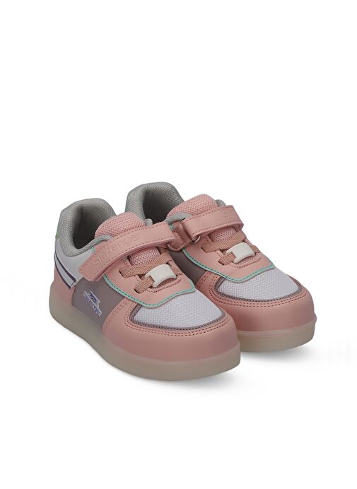 Slazenger PERLE Kız Çocuk Sneaker Ayakkabı Beyaz / Pembe - Görsel 3