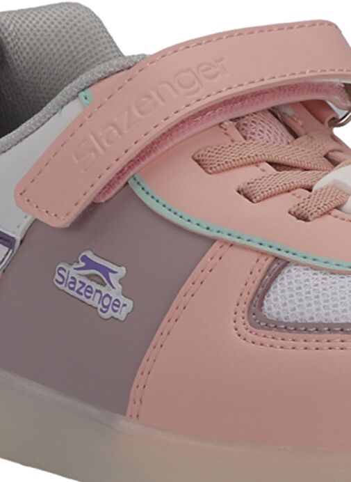 Slazenger PERLE Kız Çocuk Sneaker Ayakkabı Beyaz / Pembe - Görsel 5