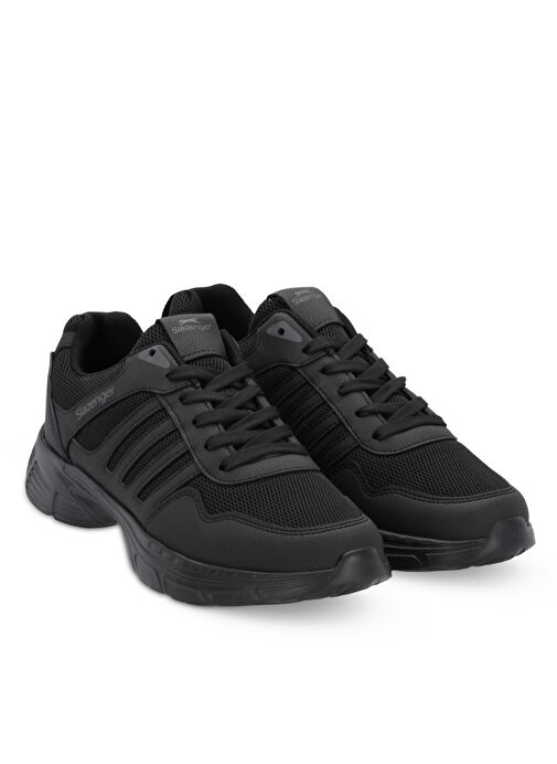 Slazenger ELERT I Erkek Sneaker Ayakkabı Siyah / Siyah - Görsel 3
